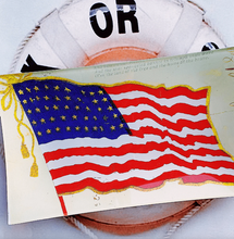 Load image into Gallery viewer, Flying Flag Decoupage Glass Tray