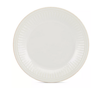 Load image into Gallery viewer, French Perle Groove White Dinner Plate2