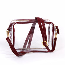 Load image into Gallery viewer, Game Day Clear Crossbody Bag - Garnet Maroon & Gold