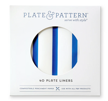 Load image into Gallery viewer, Plate & Pattern Go Team Blue Preformed Plate Liners