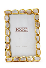 Load image into Gallery viewer, Gold & Mother of Pearl Photo Frame