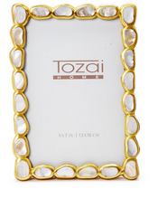 Load image into Gallery viewer, Gold & Mother of Pearl Photo Frame