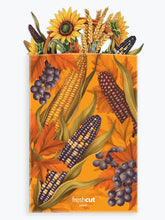 Load image into Gallery viewer, FreshCut Paper Golden Harvest Greeting Card in a matching card
