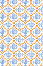 Load image into Gallery viewer, Gretchen Scott Designs Cotton All Dolled Up Midi/Max Dress – East India - Periwinkle/Orange