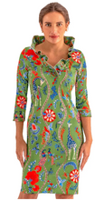 Load image into Gallery viewer, Gretchen Scott Designs Ruffneck Dress - Jungle Symphony - Olive