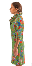 Load image into Gallery viewer, Gretchen Scott Designs Ruffneck Dress - Jungle Symphony - Olive