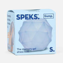 Load image into Gallery viewer, blue stress ball in branded packaging box