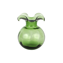 Load image into Gallery viewer, Vietri Hibiscus Glass Dark Green Bud Vase
