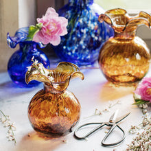 Load image into Gallery viewer, Vietri Hibiscus Glass Tortoiseshell Bud Vases