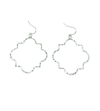 Load image into Gallery viewer, Silver hoop earrings on a white background