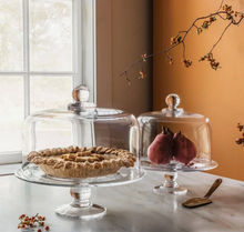 Load image into Gallery viewer, Simon Pearce Hartland Cakeplate and Dome Set - Medium