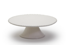 Load image into Gallery viewer, Heirloom Pearl Edge Pedestal Platter