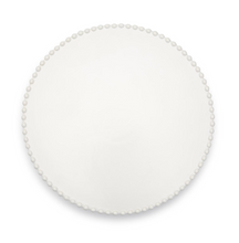 Load image into Gallery viewer, Heirloom Pearl Edge Pedestal Platter top view