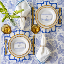 Load image into Gallery viewer, Hester & Cook Die-cut Blue Bamboo Placemat - 12 sheets