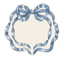 Load image into Gallery viewer, Hester & Cook Die-cut Heirloom Blue Bow Placemat - 12 sheets