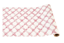 Load image into Gallery viewer, Hester & Cook Pink Lattice Runner on a roll