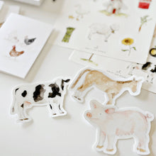 Load image into Gallery viewer, Watercolor style animal stickers