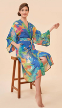 Load image into Gallery viewer, Powder Hummingbird in Denim Kimono Gown