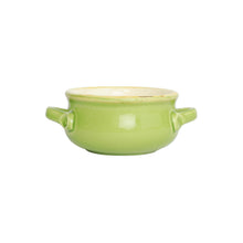 Load image into Gallery viewer, Shallow light green bowl with two small handles