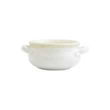 Load image into Gallery viewer, Shallow white bowl with two small handles