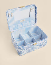 Load image into Gallery viewer, Spartina 449 Medium Desktop Jewelry Case Garden Toile open