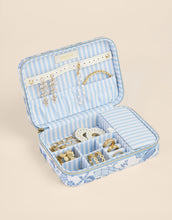Load image into Gallery viewer, Spartina 449 XL Jewelry Travel Case Garden Toile open with jewelry