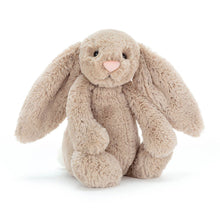 Load image into Gallery viewer, Jellycat Bashful Beige Plush Bunny with a pink nose