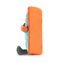 Load image into Gallery viewer, side view of the Jellycat Amuseables Sardine Tin showing the tin's legs