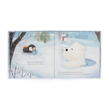 Load image into Gallery viewer, illustrations from Jellycat Peanut Penguin's Perfect Present Book