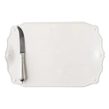 Load image into Gallery viewer, Juliska Berry and Thread 15” Serving Board with Knife - Whitewash