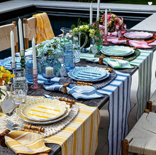 Load image into Gallery viewer, Juliska Cabana Stripe Melamine Dinner Plate Set/4
