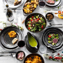 Load image into Gallery viewer, Juliska Pewter Stoneware Sauce Boat and Stand - FINAL SALE