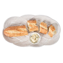 Load image into Gallery viewer, Juliska Le Panier Mystic Knot 15 Hostess Tray Whitewash set with bread and dip