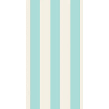 Load image into Gallery viewer, Hester & Cook Seafoam Classic Stripe Paper Napkins - wide cream and teal blue stripes