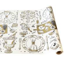 Load image into Gallery viewer, Hester & Cook Cocktail Party Runner printed with gold and black cocktail designs