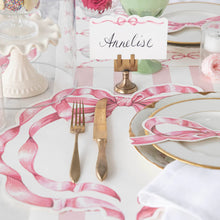 Load image into Gallery viewer, Hester & Cook Pink Bow Place Card - Pack of 12