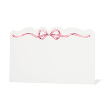 Load image into Gallery viewer, Hester & Cook Pink Bow Place Card - Pack of 12