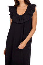 Load image into Gallery viewer, Kimi Ruffle Maxi Dress - Black - FINAL SALE