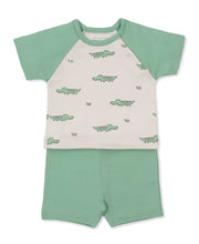 Load image into Gallery viewer, Kissy Kissy Gator Walks Short Set