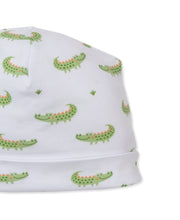 Load image into Gallery viewer, Kissy Kissy Crocodile Camp Hat close up of gator print