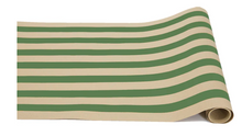 Load image into Gallery viewer, Hester & Cook Kraft Green Classic Stripe Runner