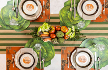 Load image into Gallery viewer, Hester & Cook Kraft Green Classic Stripe Runner