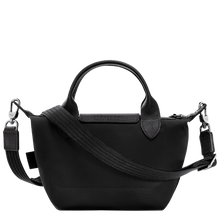 Load image into Gallery viewer, Longchamp Le Pliage Energy X-Small Top Handle Bag in black back view