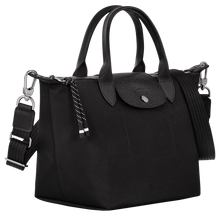 Load image into Gallery viewer, Longchamp Le Pliage Energy Recycled Canvas Top Handle Bag side view showing width