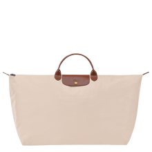 Load image into Gallery viewer, Longchamp Le Pliage Original X-Large Travel Bag in paper with brown leather trimming and center handles