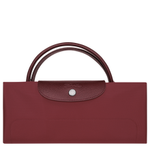 Load image into Gallery viewer, Longchamp Le Pliage Green X-Large Canvas Travel Bag - Pomegranate folded
