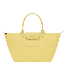 Load image into Gallery viewer, Longchamp Le Pliage One L Top handle Bag Handbag line yellow with matching leather handles and a center flap