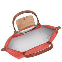 Load image into Gallery viewer, Longchamp Le Pliage Original Large Shoulder Tote Bag in the color strawberry open to show white interior