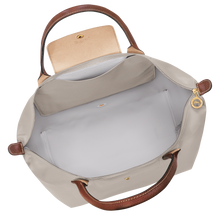 Load image into Gallery viewer, Longchamp Le Pliage Original Large Shoulder Tote Bag - Pebble showing white interior