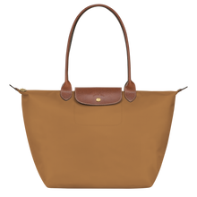 Load image into Gallery viewer, Longchamp Le Pliage Original Large Shoulder Bag in Fawn brown with brown leather trimming